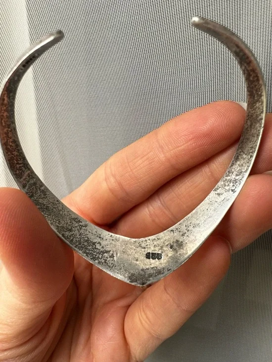 Sculptural Sterling Open Cuff Bracelet - Picture 5 of 6